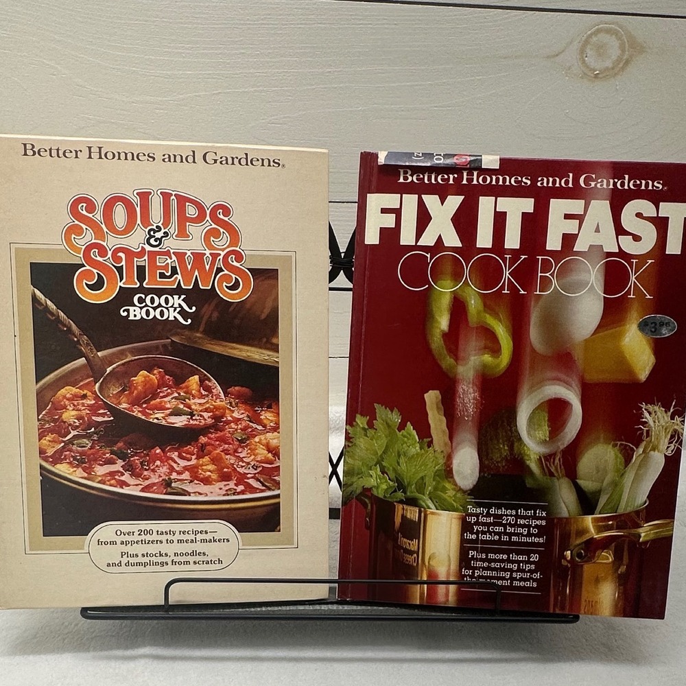 Vintage Better Homes and Gardens Cookbooks Set of 2 Soups and Stews Fix It Fast